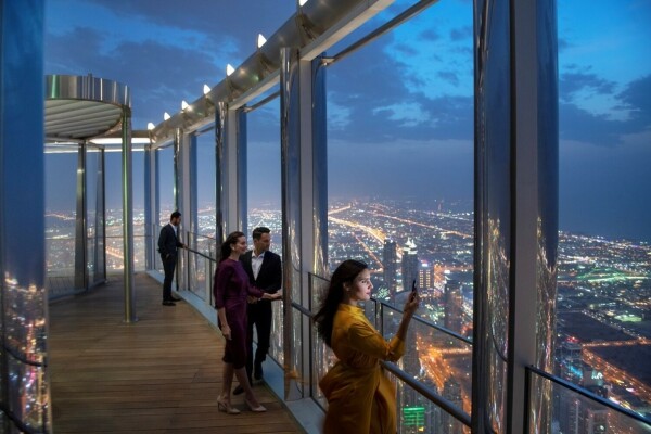 A view from the observation deck of the Burj Khalifa